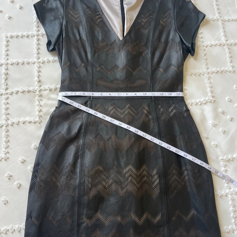 Parker black leather mini dress Large - Picture 11 of 16